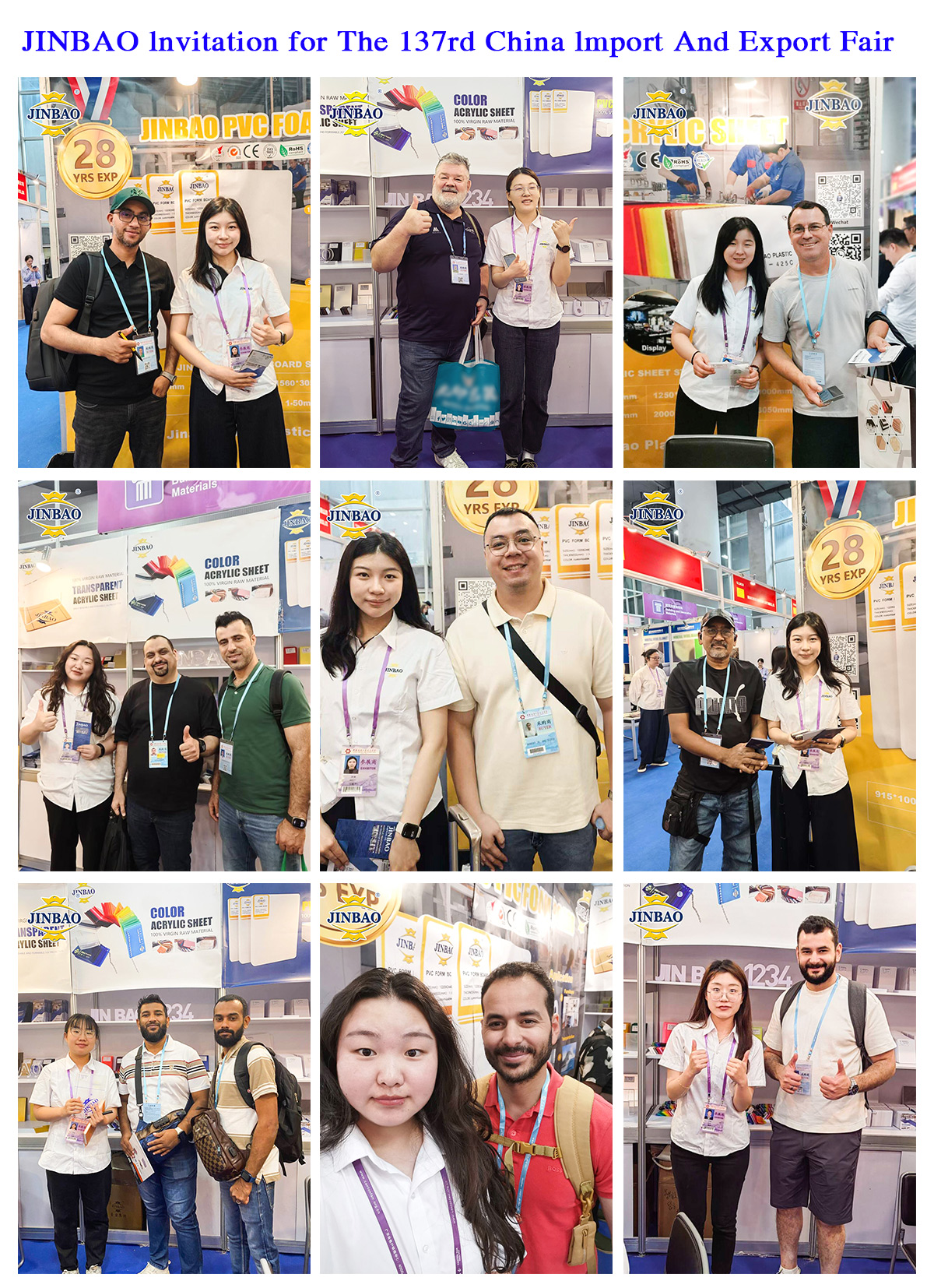 Discover Jinbao Plastic’s Acrylic Sheet Solutions at the 137th Canton Fair 2025!