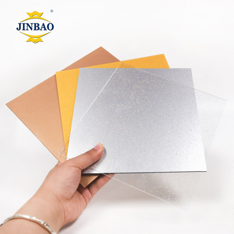 JINBAO Wholesale Multiple Colors Available Pearlescent Mineral Cast Glitter Crystal Acrylic Sheet for Decorations Crafts Jewelry