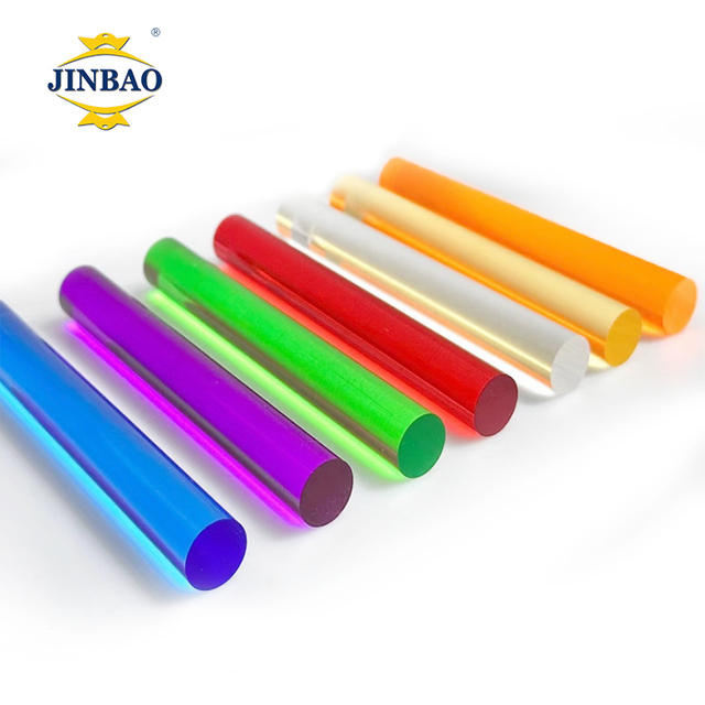 JINBAO Cell Cast Clear Color Acrylic Rod with Bubbles