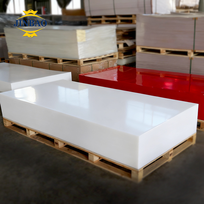 JINBAO 1220*2440mm 1250*1850mm Solid High-quality White Bathtub Acrylic Pmma Sheet 