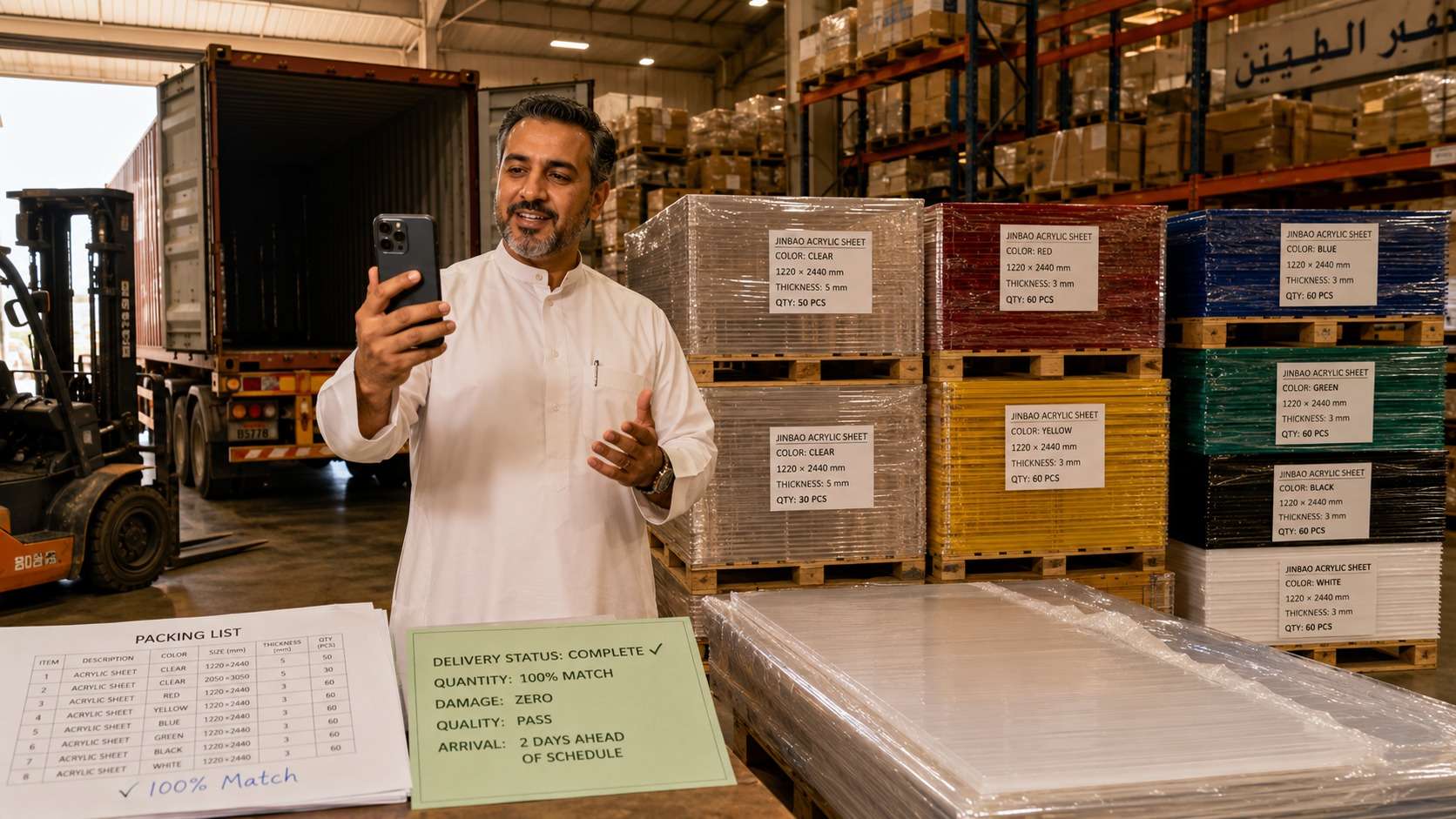From Shandong to the Persian Gulf: How Jinbao Technology Group Delivered a Perfect Mixed Acrylic Container to Kuwait